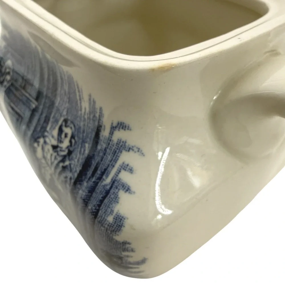 Liberty Blue Paul Revere Creamer & Betsy Ross Sugar Bowl Set England